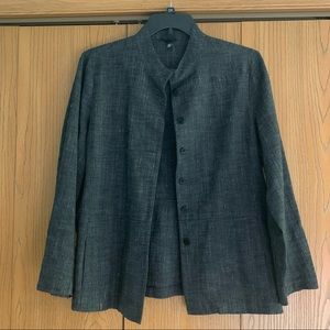 EILEEN FISHER tunic button down blazer